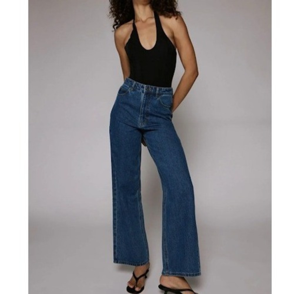 BARDOT Cindy Wide Full Leg‎ Jeans Indigo Wash Size 28 NEW Denim